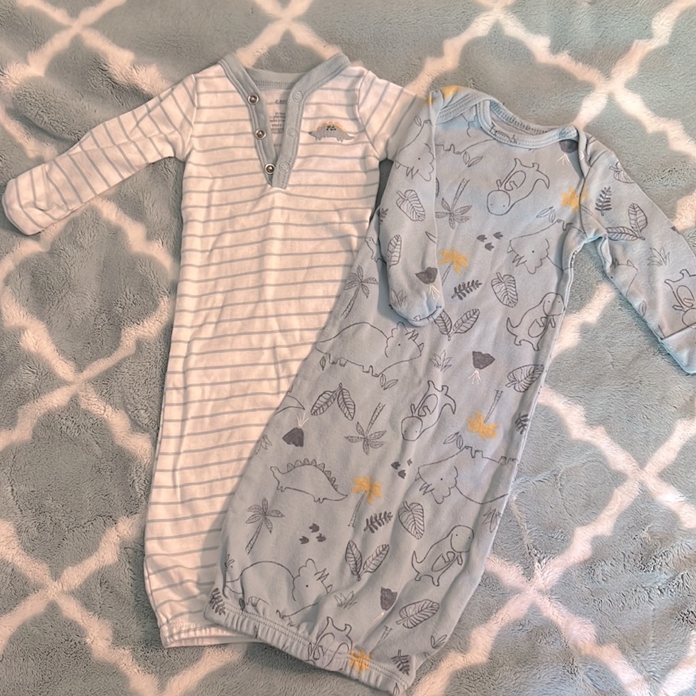 Cutest preemie Dino gowns